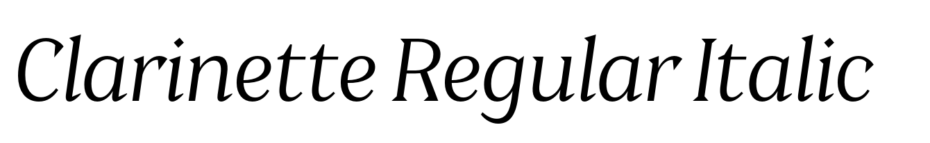 Clarinette Regular Italic